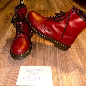Doc Martens Smooth Leather Cherry Red Boots